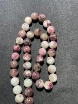 Perle 8 mm Tourmaline Rose Rubellite de Madagascar