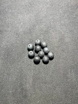 Perle 8 mm Tourmaline Noire Mat du Brésil