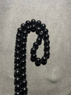 Perle 8 mm Tourmaline Noire du Brésil