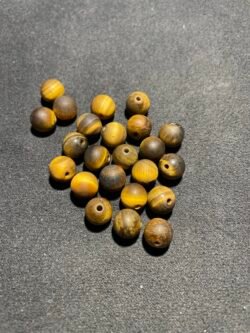 Perle 8 mm Œil de Tigre Mat d Afrique du Sud