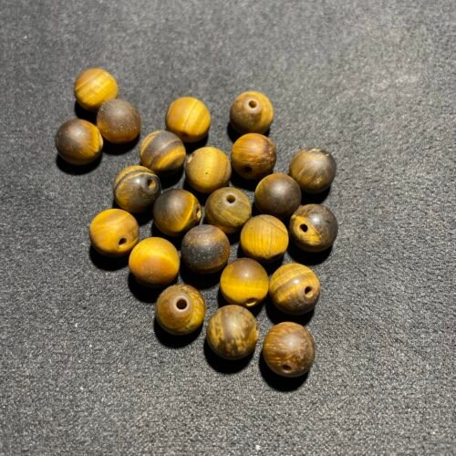 Perle 8 mm Œil de Tigre Mat d Afrique du Sud