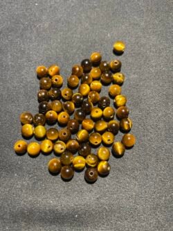 Perle 6 mm Œil de Tigre d Afrique du Sud