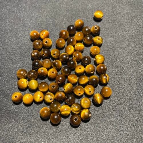 Perle 6 mm Œil de Tigre d Afrique du Sud