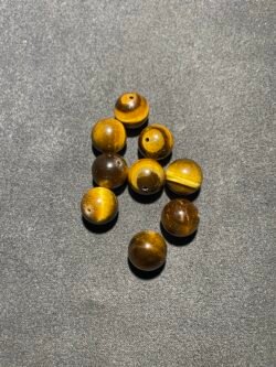 Perle 12 mm Œil de Tigre d Afrique du Sud