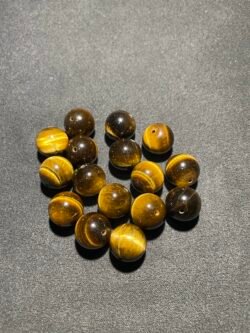 Perle 14 mm Œil de Tigre d Afrique du Sud