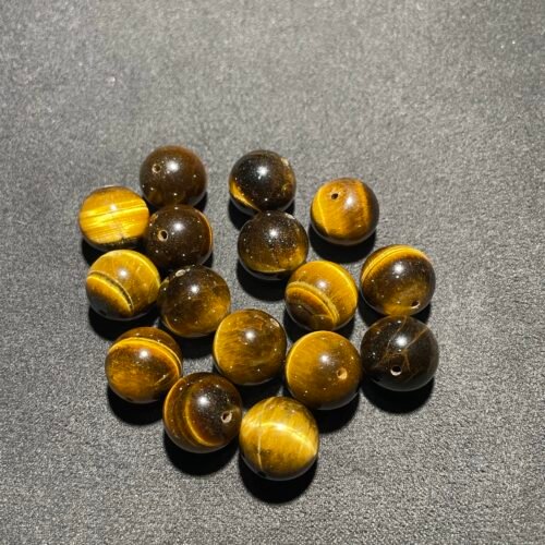 Perle 14 mm Œil de Tigre d Afrique du Sud