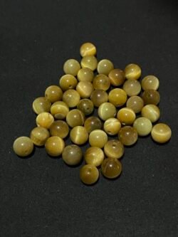 Perle 8 mm Œil de Tigre Doré d Afrique du Sud