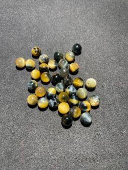 Perle 8 mm Œil de Tigre Blanc d Afrique du Sud