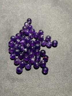 Perle 7 mm Améthyste du Brésil