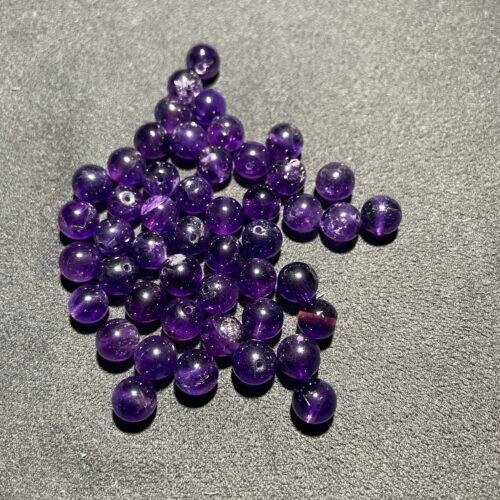 Perle 7 mm Améthyste du Brésil