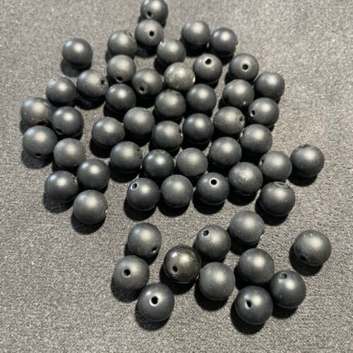 Perle 8 mm Obsidienne Noire Mat du Mexique