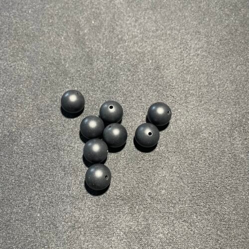 Perle 10 mm Obsidienne Noire Mat du Mexique