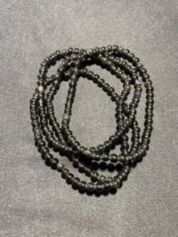 Perle 4 mm Obsidienne Noire du Mexique