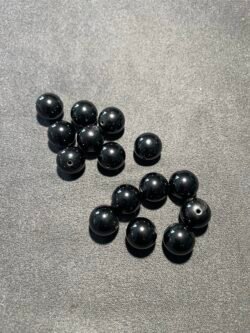 Perle 12 mm Obsidienne Noire du Mexique
