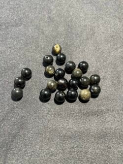 Perle 8 mm Obsidienne Doré du Mexique