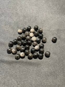 Perle 8 mm Obsidienne Argenté du Mexique