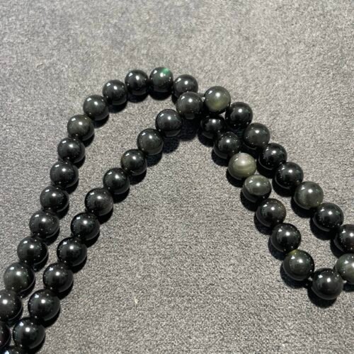 Perle 6 mm Obsidienne Œil Céleste du Mexique