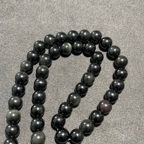 Perle 8 mm Obsidienne Œil Céleste du Mexique