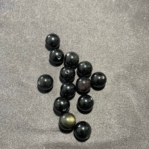 Perle 12 mm Obsidienne Œil Céleste du Mexique