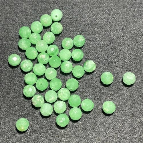Perle Faceté 4 mm Jade Vert de chine