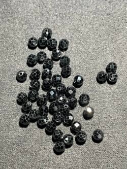 Perle Faceté 4 mm Spinelle Noir de Birmanie