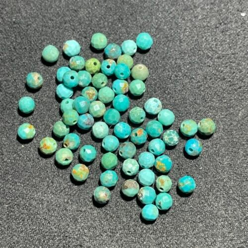 Perle Faceté 4 mm Turquoise des USA