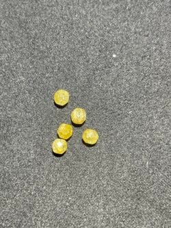 Perle Faceté 4 mm Cristale de Roche Craquelé Jaune du Brésil