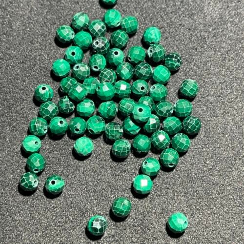 Perle Faceté 4 mm Malachite du Congo