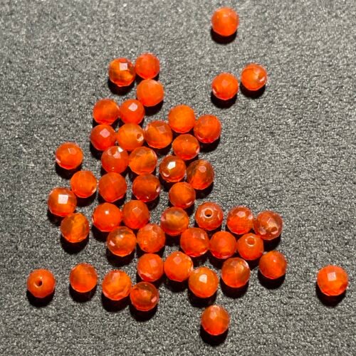 Perle Faceté 4 mm Cornaline d Inde