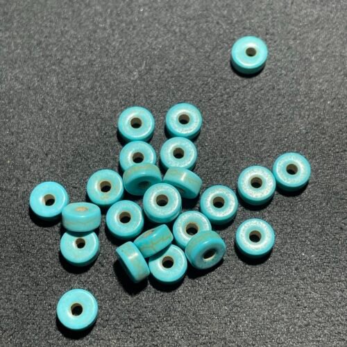 Perle Heishi 6 mm Howlite Bleu du Canada