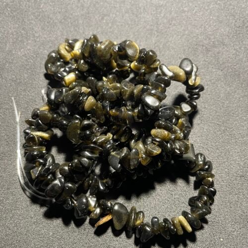 Perle Chips Obsidienne Doré du Mexique