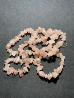 Perle Chips Quartz Rose de Madagascar