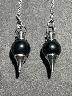 Pendule Sphère en Obsidienne Noire