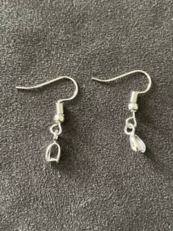 Pendant Boucles d Oreilles en Métal Argenté avec Bélière