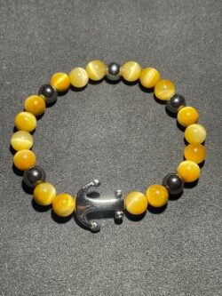 IMG_6952 Bracelet Ancre Marine Œil de Tigre Doré