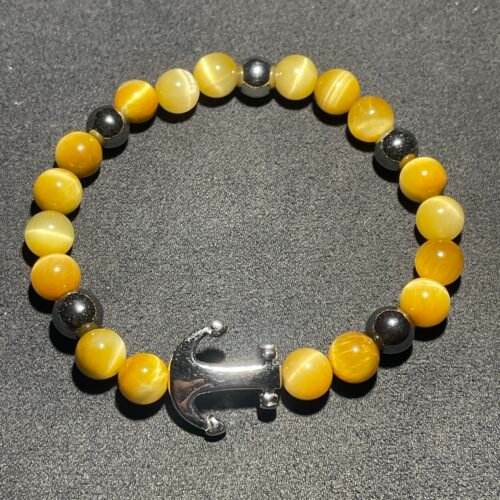 IMG_6952 Bracelet Ancre Marine Œil de Tigre Doré