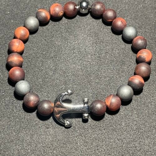 IMG_6954 Bracelet Ancre Marine Œil de Taureau Mat