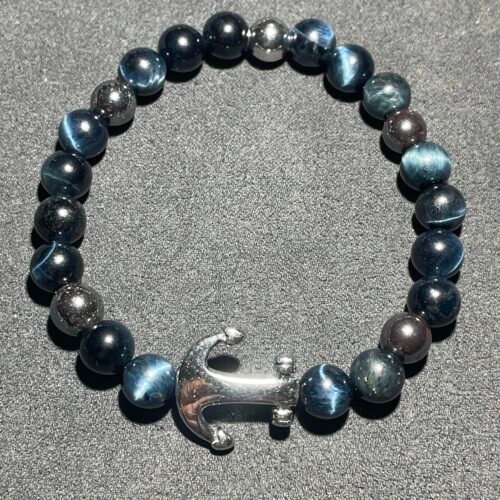 IMG_6955 Bracelet Ancre Marine Œil de Faucon