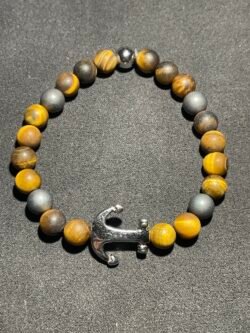 IMG_6957 Bracelet Ancre Marine Œil de Tigre Mat