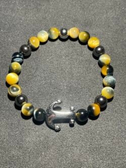 IMG_6958 Bracelet Ancre Marine Œil de Tigre Blanc