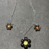 Lot de 3 colliers fleur en perles