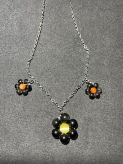 Lot de 3 colliers fleur en perles