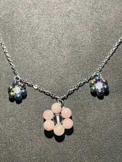 IMG_6981 Collier Fleur de Perles Quartz rose