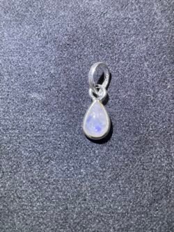 Pendentif Pierre de Lune Bleuté Extra