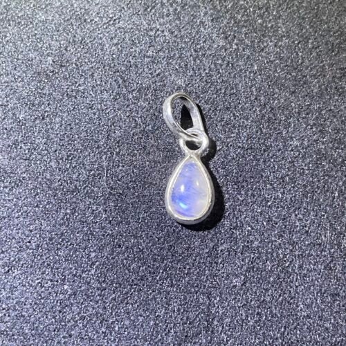 Pendentif Pierre de Lune Bleuté Extra