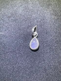 Pendentif Pierre de Lune Bleuté Extra