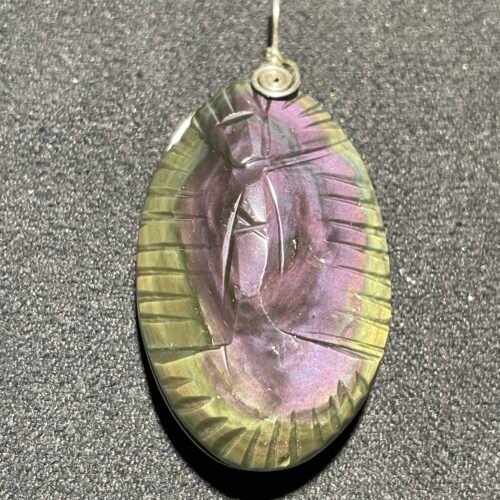 Pendentif  Guadalupe en Obsidienne Œil Céleste