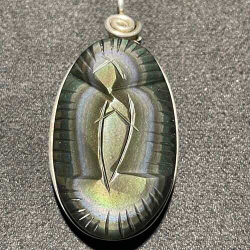 Pendentif Guadalupe en Obsidienne Œil Céleste