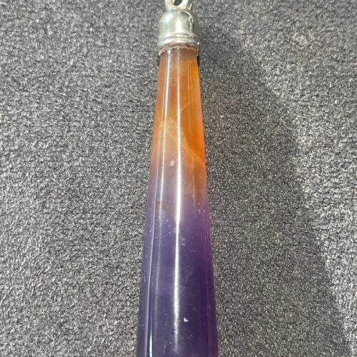 Pendentif Pendule en Calcédoine Pourpre