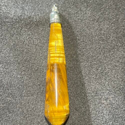 Pendentif Pendule en Œil de Tigre